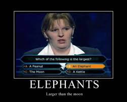 Слоновете са по-големи от луната !!