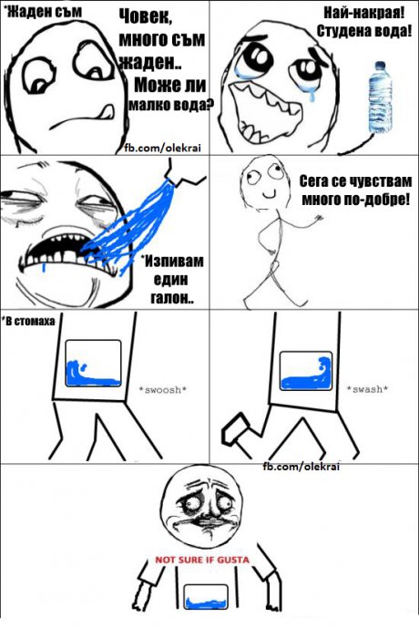 Прекалих с водата