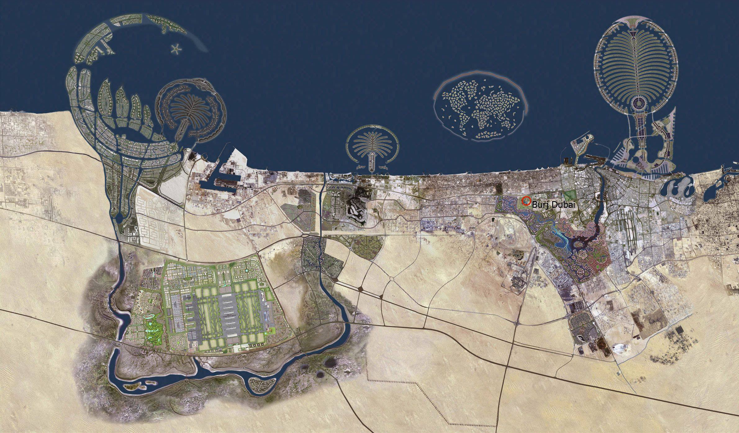 Снимка на Дубай от сателит!