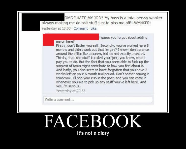 Facebook не е личния ти дневник