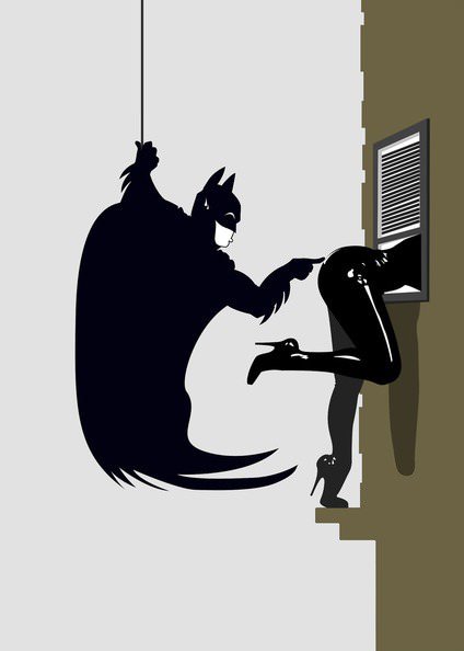Батман среща жената котка