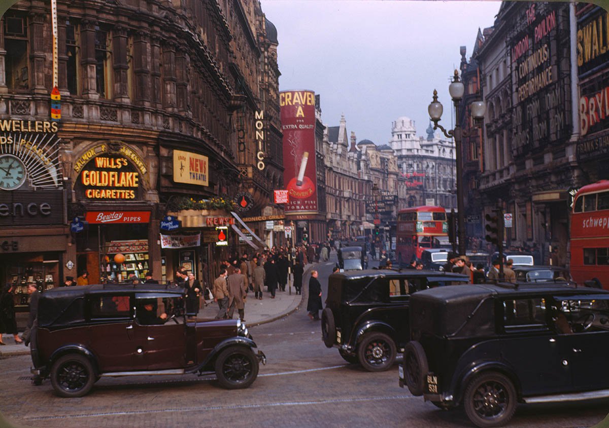 Оцветена снимка - Лондон 1949г.