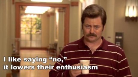 Ron Swanson за ентусиазма