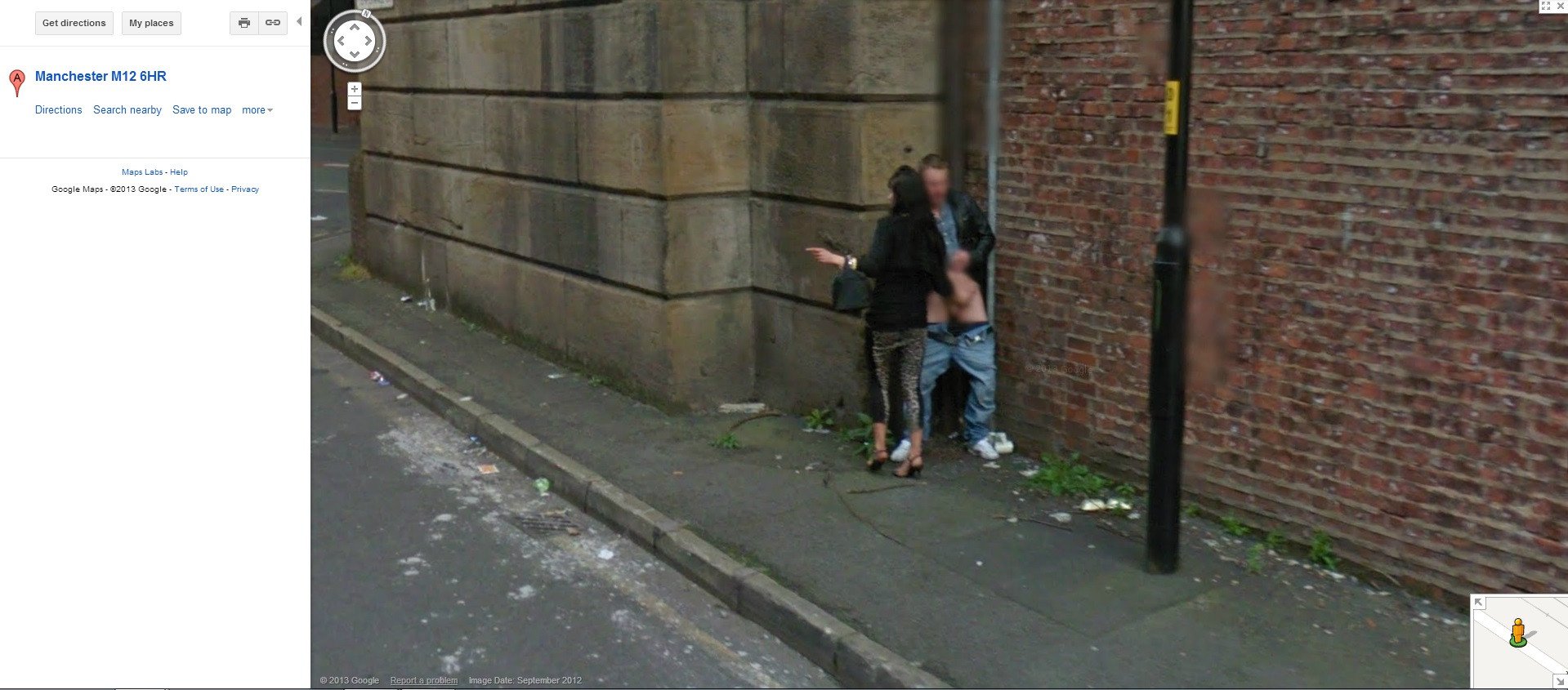 Google street view хваща интересни моменти