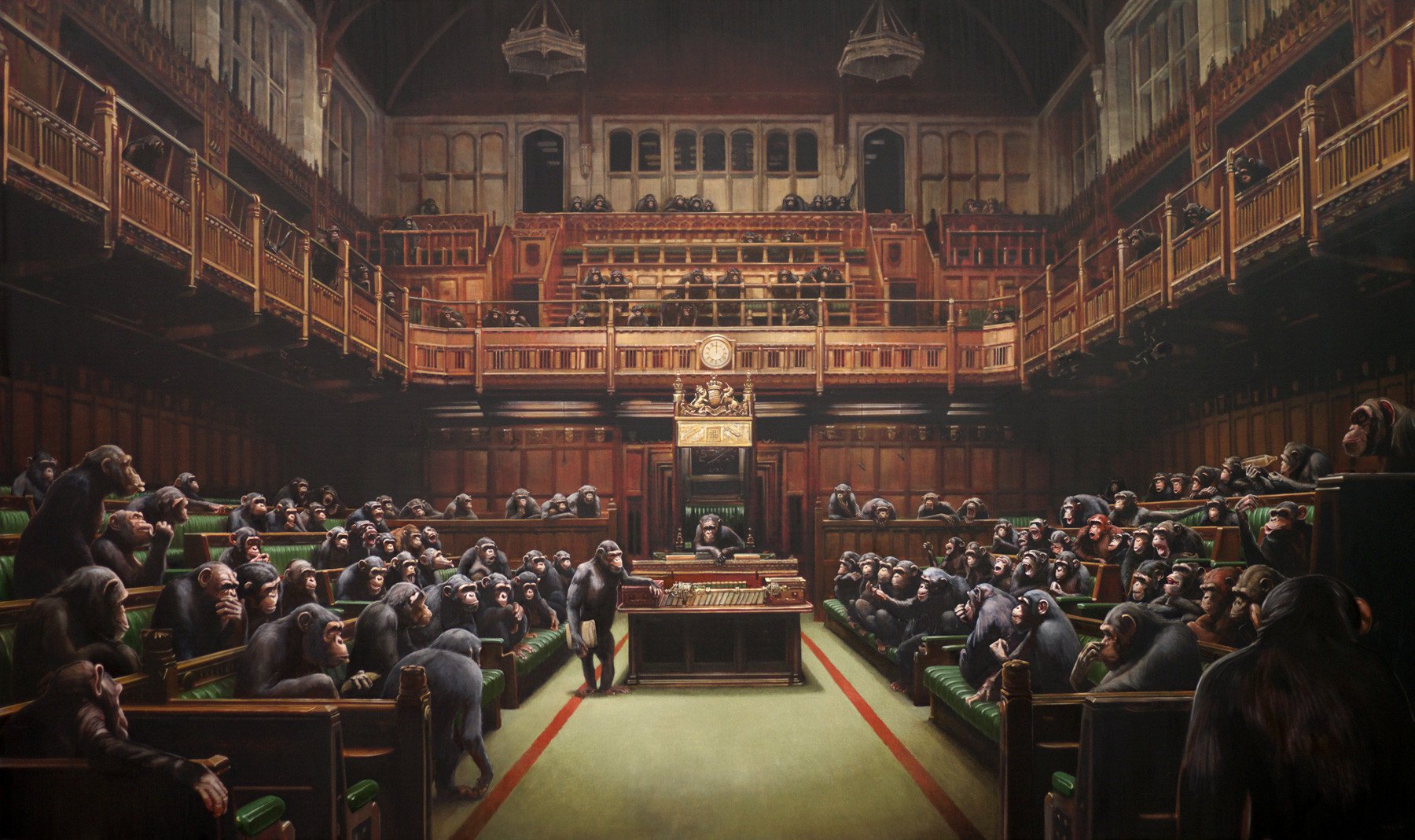 Парламент от маймуни - Banksy
