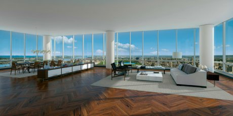 Гледка от пентхаус на кулата One57 в Ню Йорк