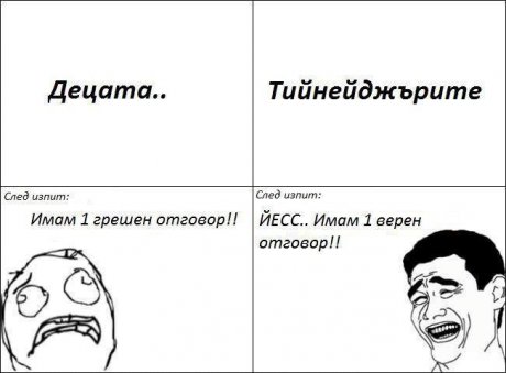Разликата в изпитите