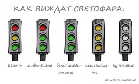 Кой как вижда светофара