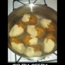 Обелих половината картофи