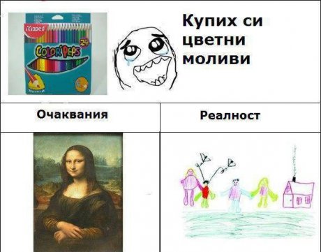 Когато си купя цветни моливи